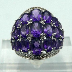 Sz 9 Genuine Lusaka Amethyst Ring NWOT